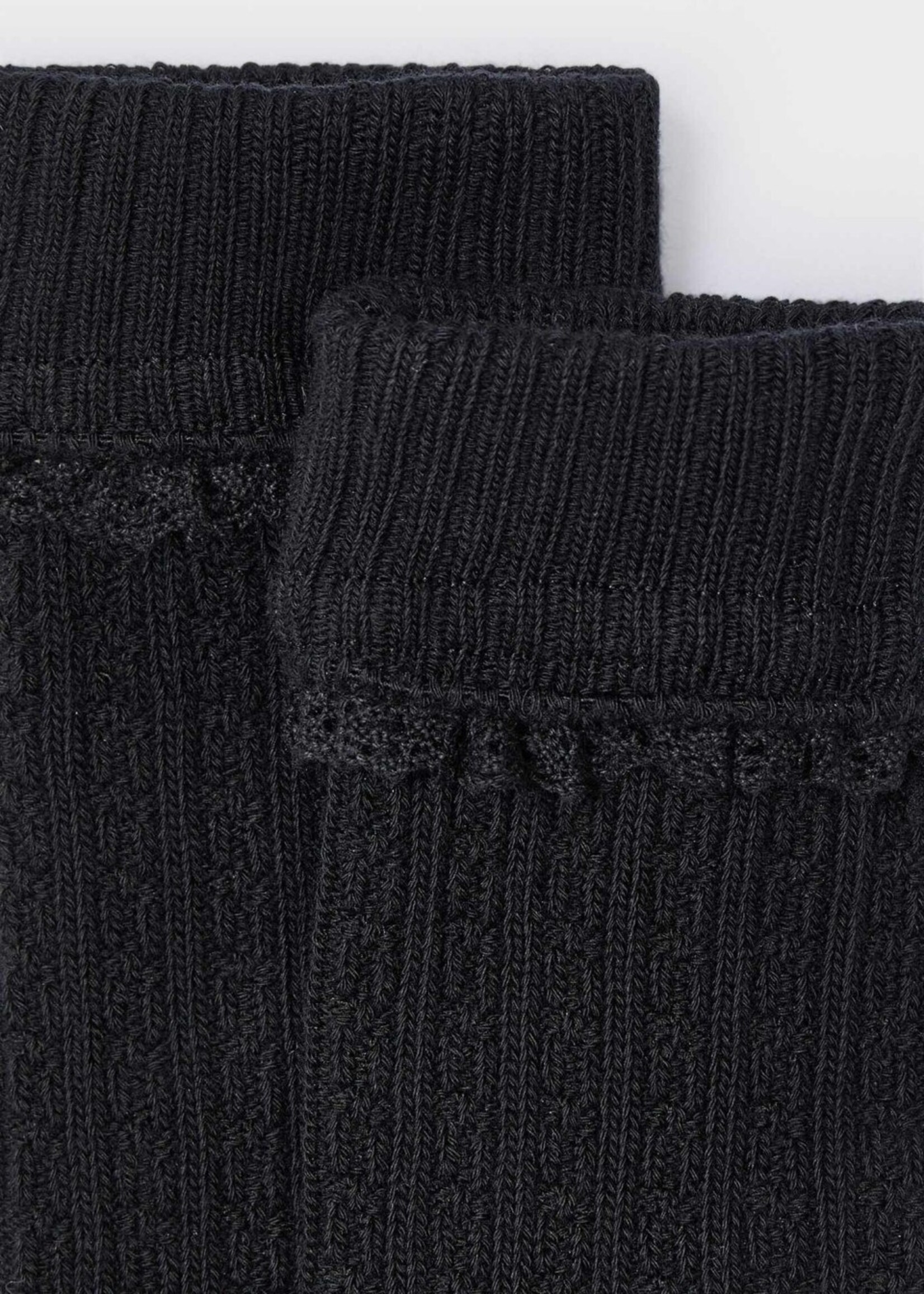 Mayoral Black Knee Socks w/Frill