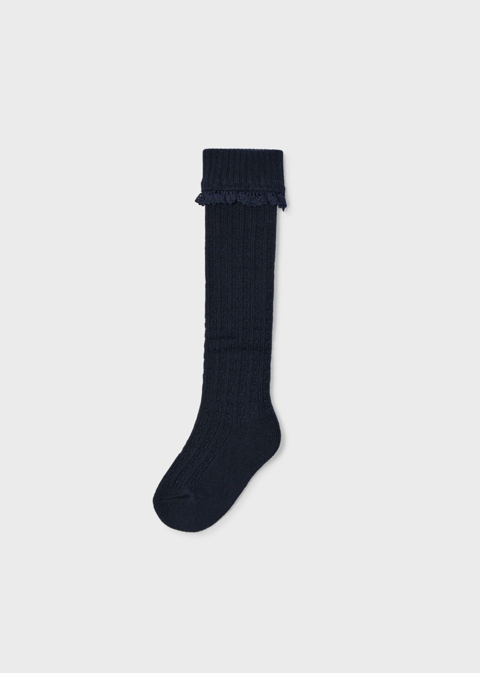 Mayoral Navy Knee Socks w/Frill