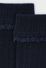 Mayoral Navy Knee Socks w/Frill