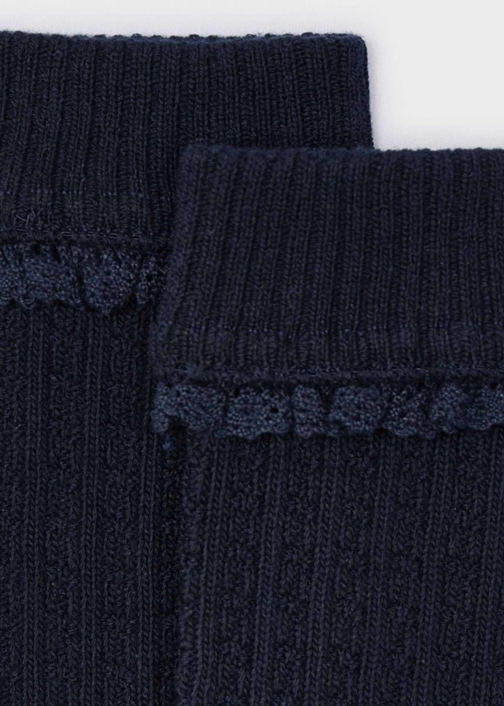 Mayoral Navy Knee Socks w/Frill