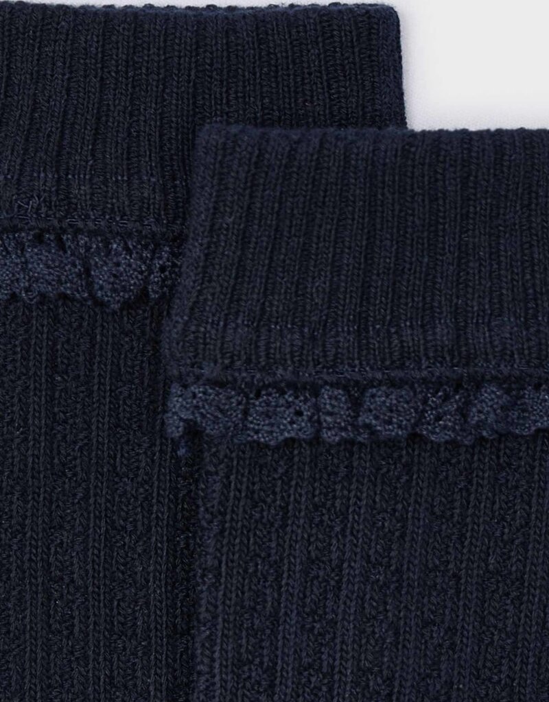 Mayoral Navy Knee Socks w/Frill