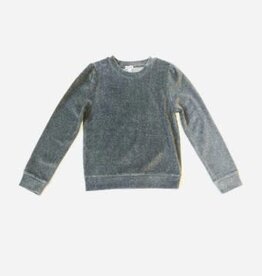 Splendid SALE Velour Sweatshirt Charcoal