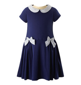 Rachel Riley Bow Two Tone Dress