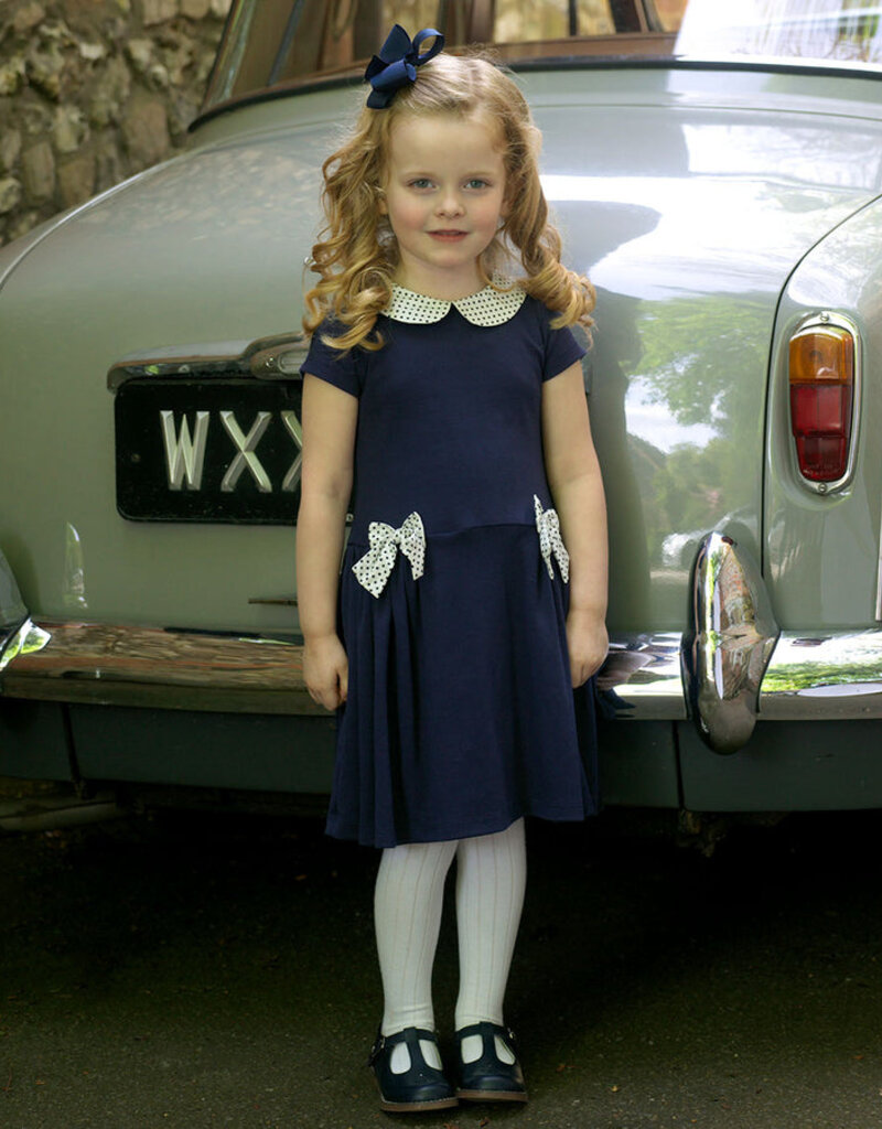 Rachel Riley Bow Two Tone Dress