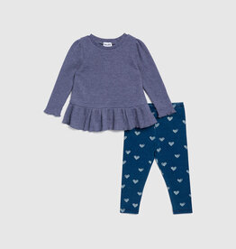 Splendid SALE Ocean Hearts Legging Set Deep Navy