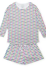 Lila + Hayes Anna Women's Pajama Short Set Christmas Tree Bright