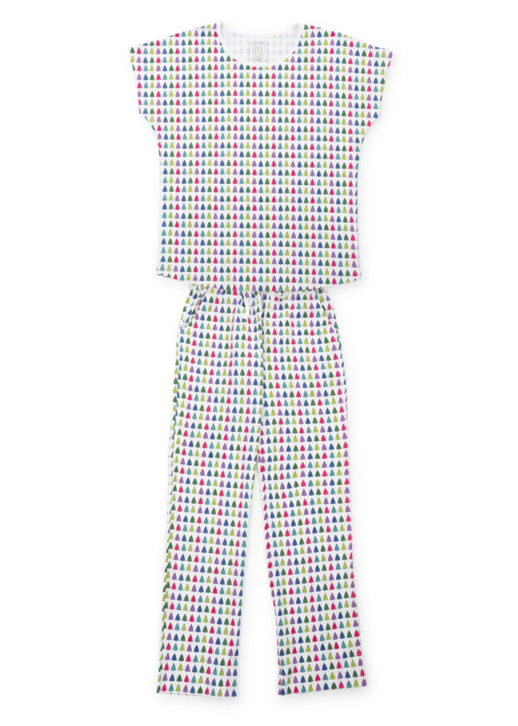Lila + Hayes Marcia Women's Pajama Pant Set Christmas Tree Bright