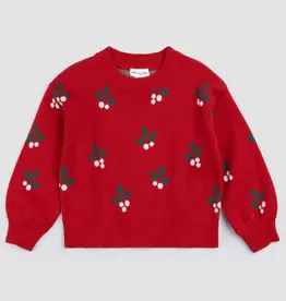 miles the label SALE RED SWEATER W/HOLLY BERRIES