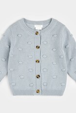 Petit Lem PEARL BLUE SWEATER KNIT CARDIGAN