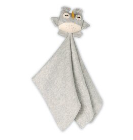 Viverano Owl Baby Lovey Security Blanket Grey