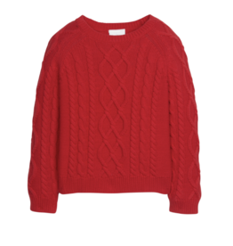 Little English SALE Cable Knit Sweater Red