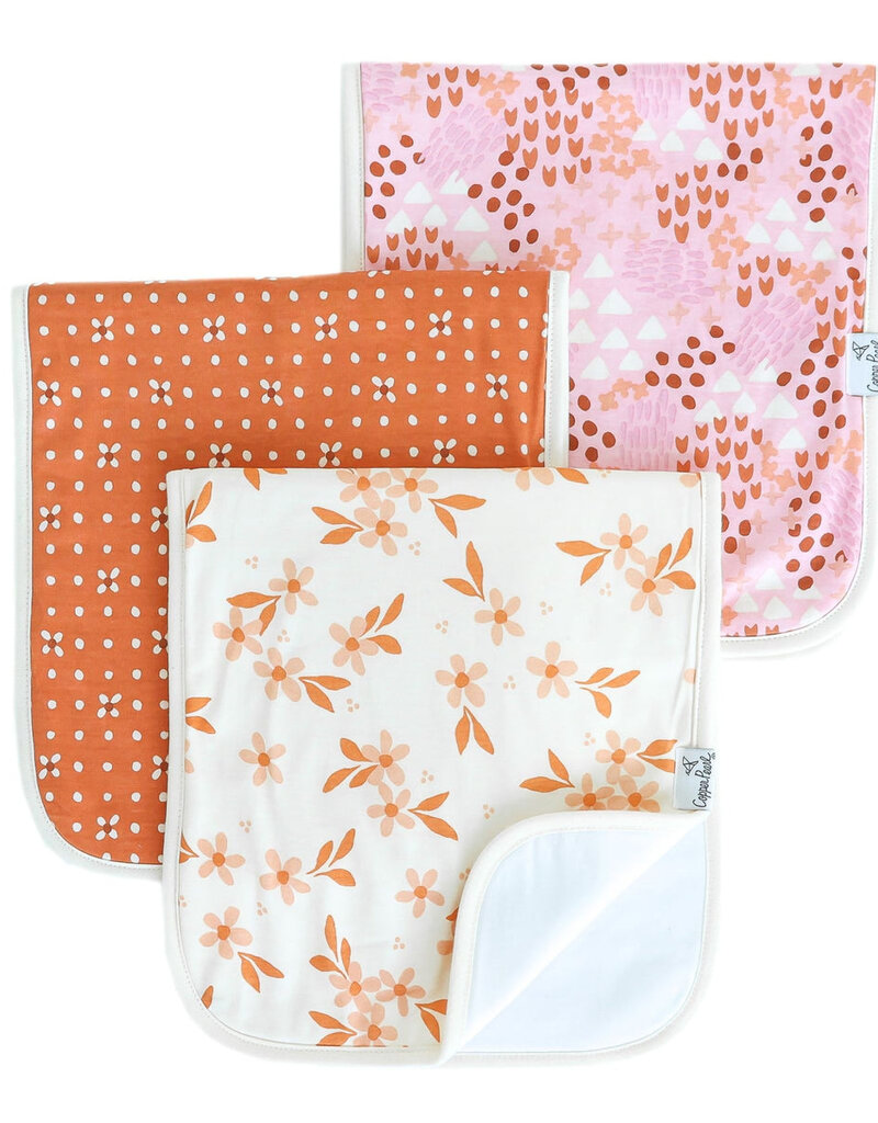 Copper Pearl Burp Cloth Set Rue