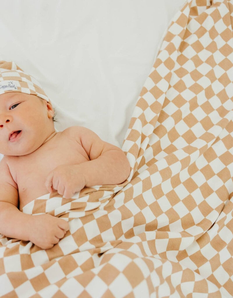 Copper Pearl Knit Blanket Rad