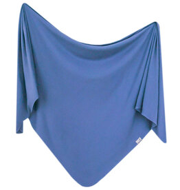 Copper Pearl Knit Rib Blanket Indigo