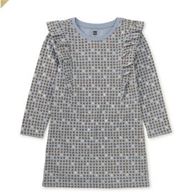 Tea Collection SALE A-Line Ruffle Shoulder Dress Little Star