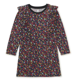Tea Collection SALE A-Line Ruffle Shoulder Dress Ditsy Floral