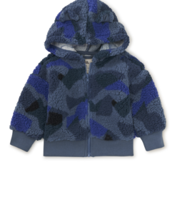 Tea Collection SALE Teddy Fleece Bear Ears Hoodie El Calafate Glaciar Camo