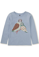 Tea Collection Tiled Owls Graphic Tee Scenic Blue