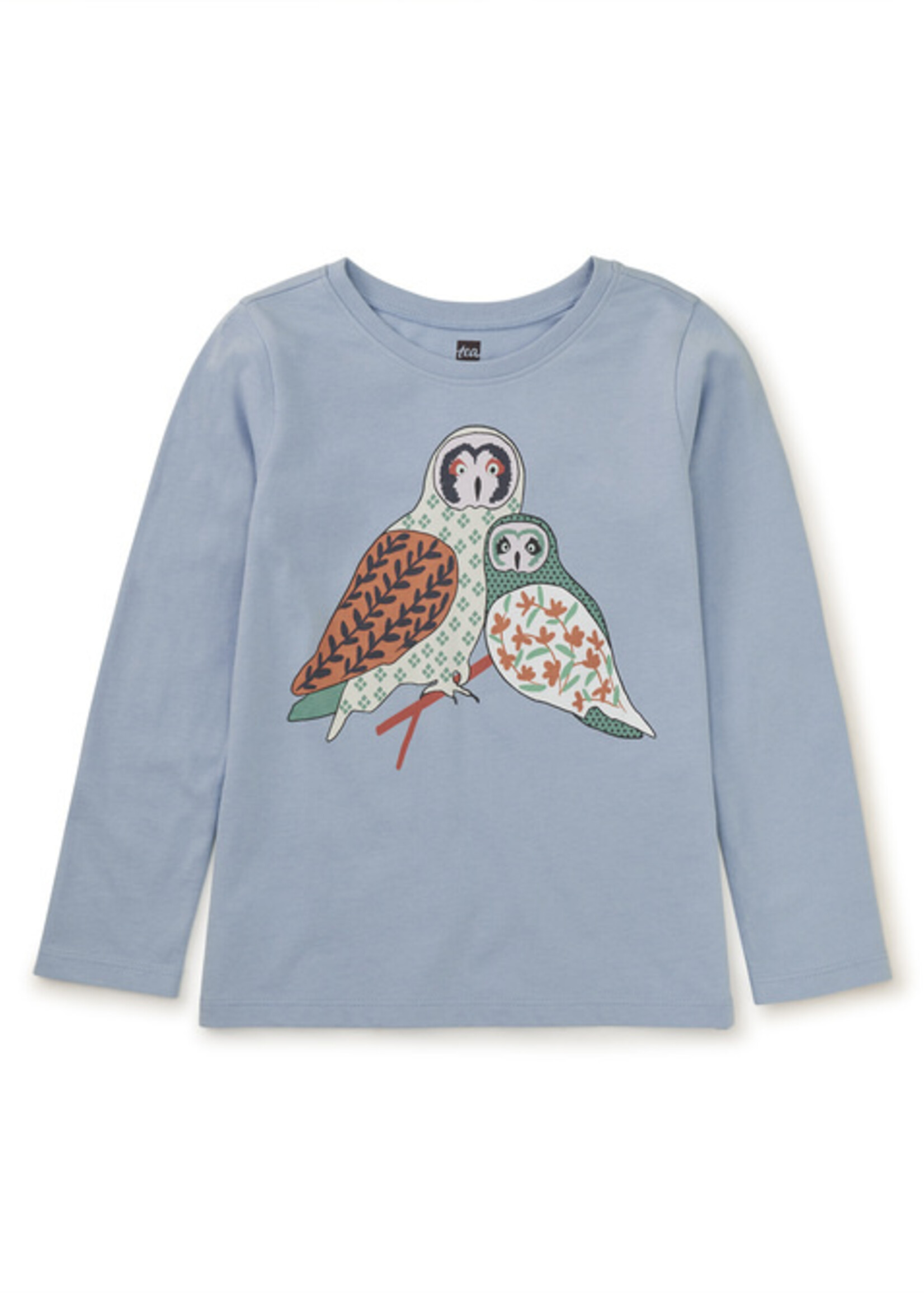 Tea Collection Tiled Owls Graphic Tee Scenic Blue