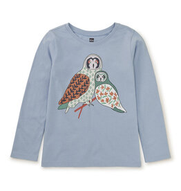 Tea Collection SALE Tiled Owls Graphic Tee Scenic Blue