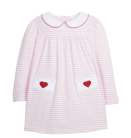 Little English SALE Love Letter Evelyn Dress Lt Pink Stripe