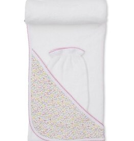 Kissy Kissy Garden Trellis Hooded Towel w/Mitt Set