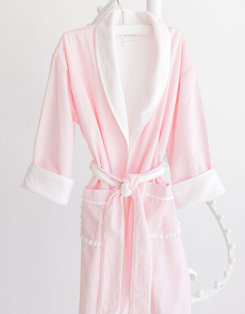 Terry Tots Bathrobe Pink Stripe