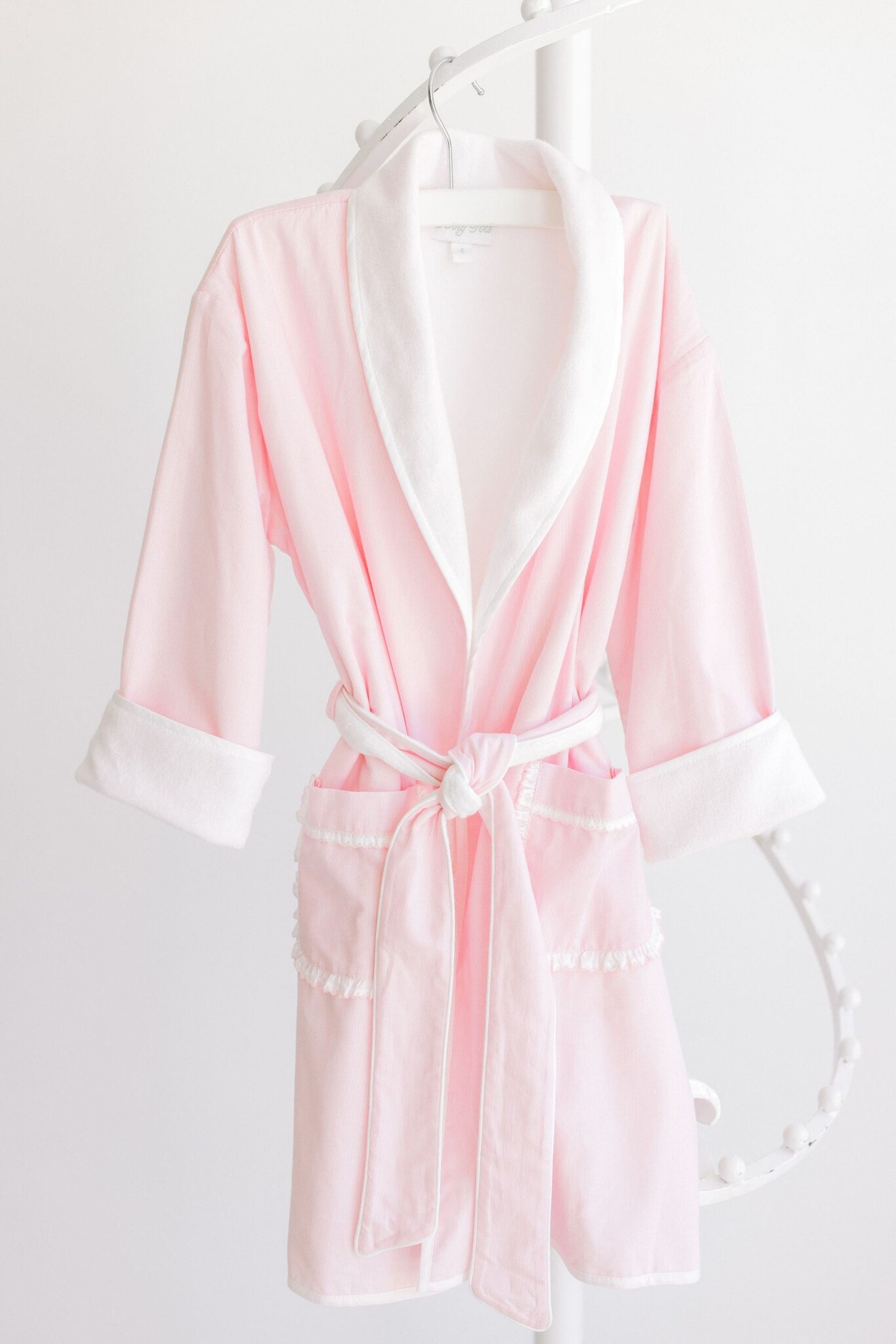 Pink Pinstripe Bathrobe by Terry Tots main image 1