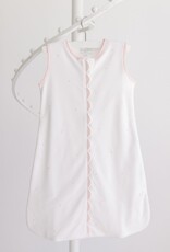 Terry Tots Sleep Sack Pink Embroidered Dots 3M-6M