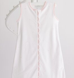 Terry Tots Sleep Sack Pink Embroidered Dots 3M-6M