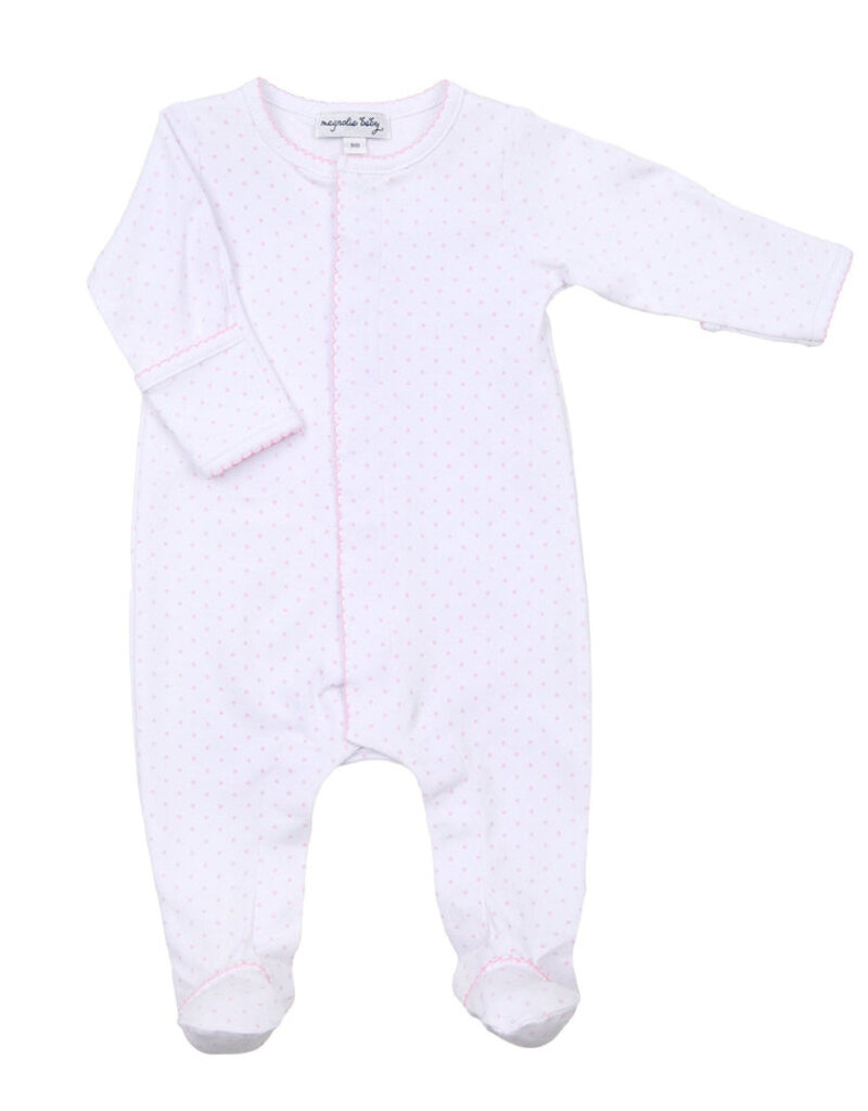 Magnolia Baby Mini Dots Pink Footie