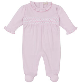 Kissy Kissy SALE Footie w/Hand Smocking Pink