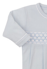 Kissy Kissy Footie w/Hand Smocking Lt Blue