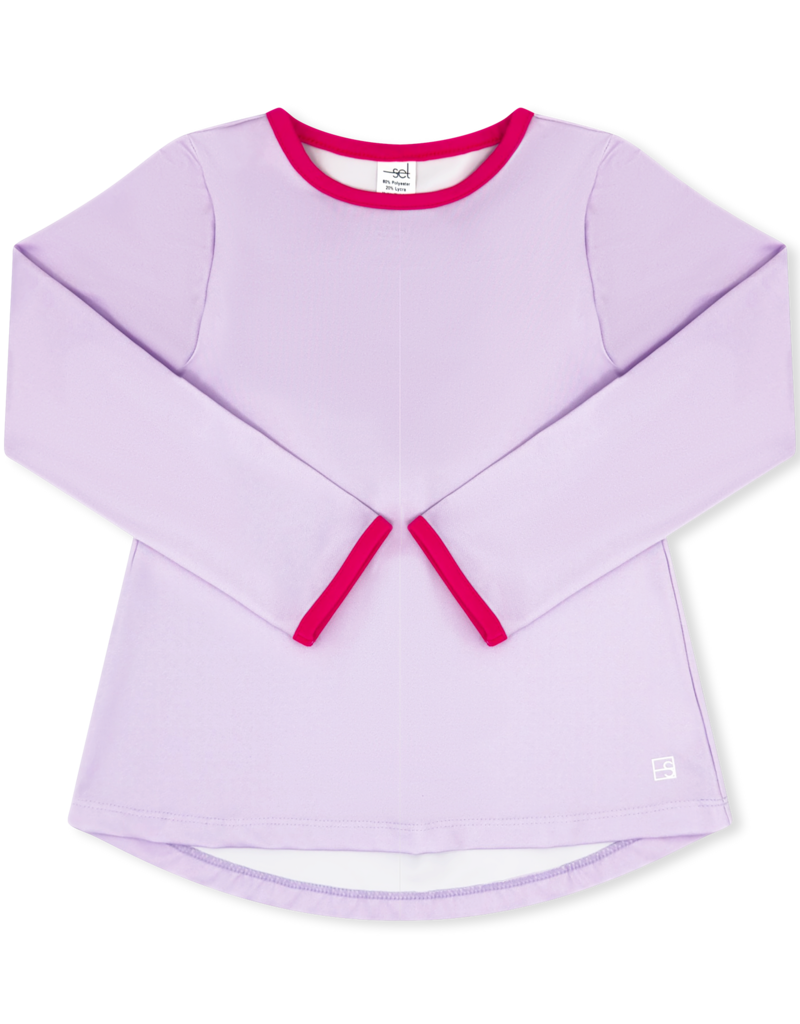 Set Athleisure Taylor Tee L/S Petal Purple/Power Pink