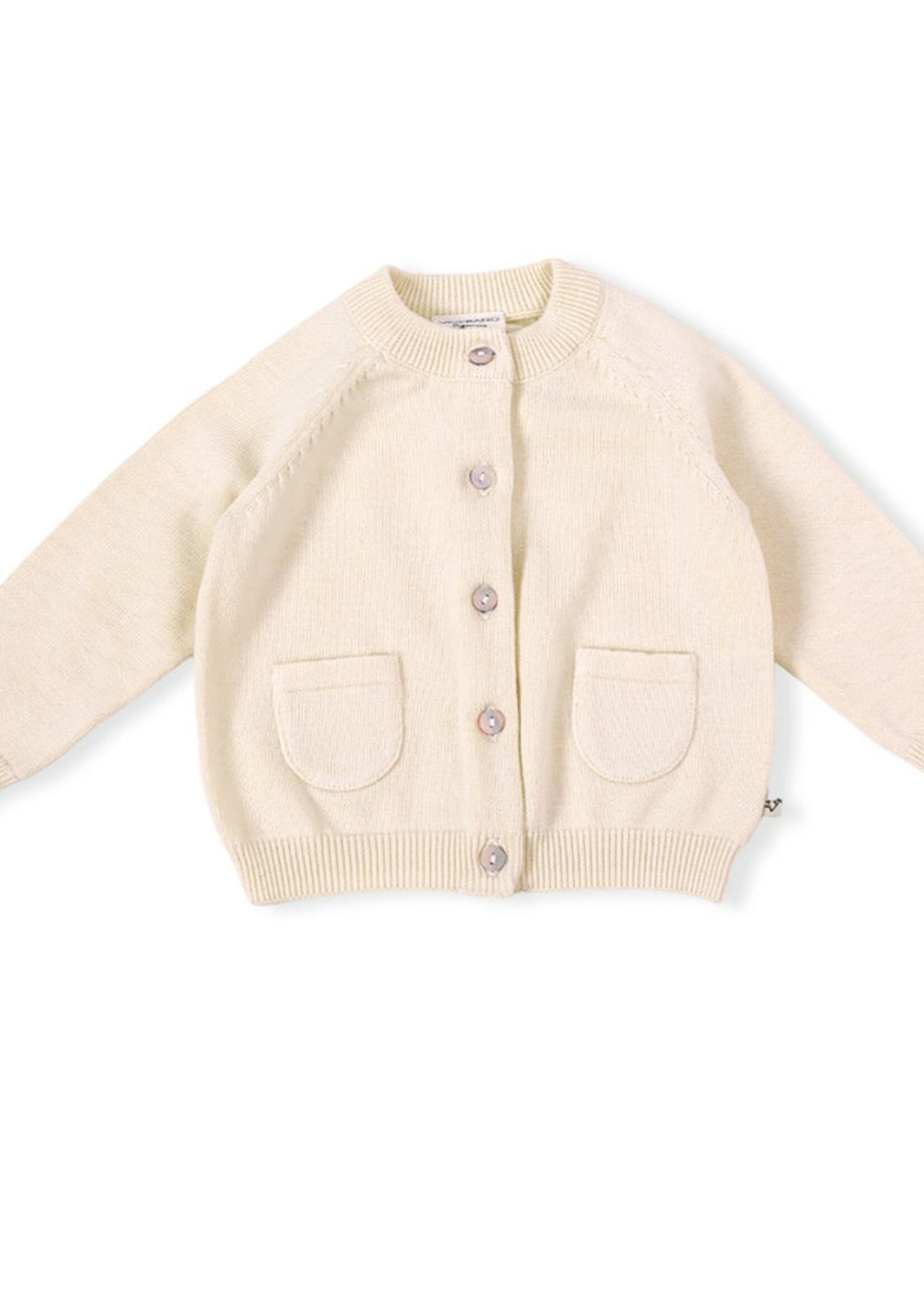 Viverano Milan Classic Button Cardigan Cream