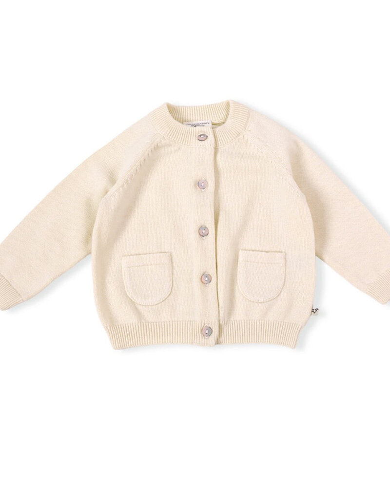 Viverano Milan Classic Button Cardigan Cream