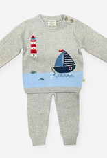 Viverano Lighthouse Boat Embr Knit Pullover Pants Set