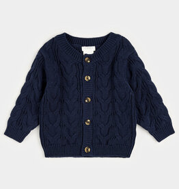 Petit Lem DRESS BLUES SWEAT KNIT CARDIGAN