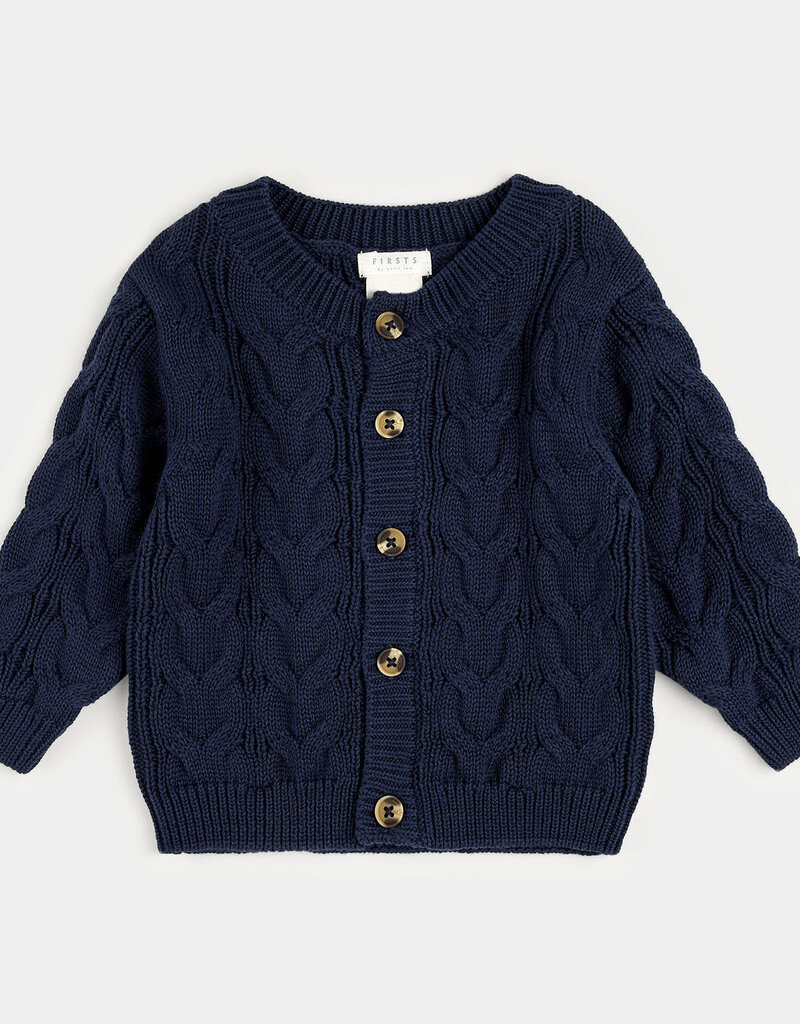 Petit Lem DRESS BLUES SWEAT KNIT CARDIGAN