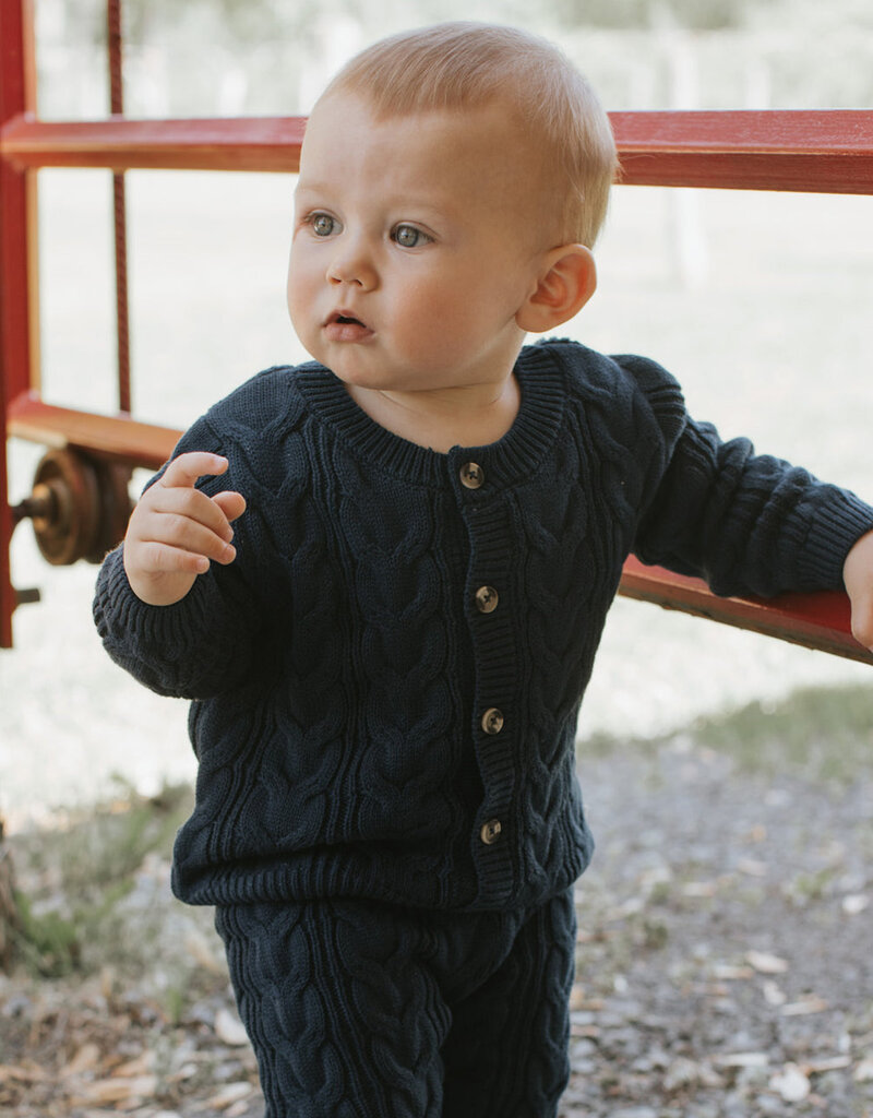 Petit Lem DRESS BLUES SWEAT KNIT CARDIGAN