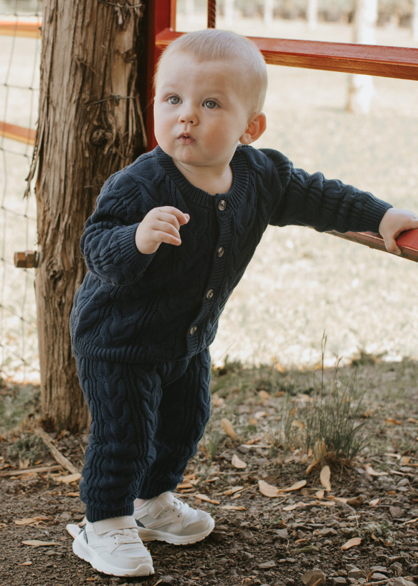 Petit Lem DRESS BLUES SWEATER KNIT LEGGINGS