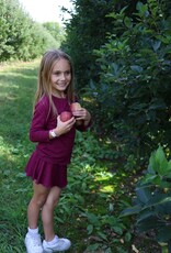Yogababy Maroon L/S Top Lettuce Edge