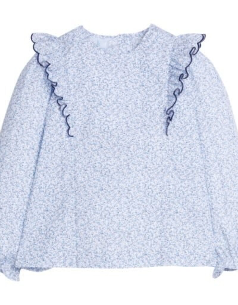 Little English Flutter Blouse Blue Vinings