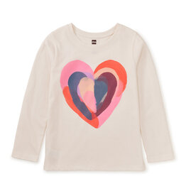 Tea Collection SALE Painted Heart Graphic Tee Chalk