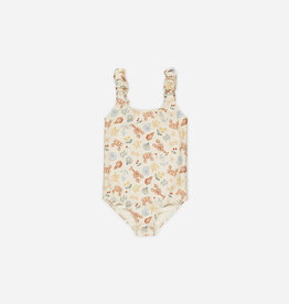 Rylee + Cru Inc. SCRUNCH ONE-PIECE NAUTICAL NATURAL
