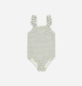Rylee + Cru Inc. SALE POSITANO ONE-PIECE SAGE STRIPE