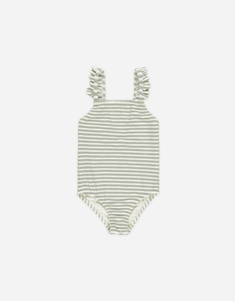 Rylee + Cru Inc. POSITANO ONE-PIECE SAGE STRIPE