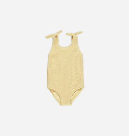 Rylee + Cru Inc. MILLIE ONE-PIECE YELLOW CROCHET