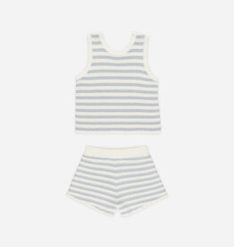 Rylee + Cru Inc. CROCHET TANK SET BLUE STRIPE