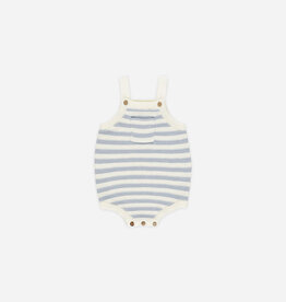 Rylee + Cru Inc. ASHTON KNIT ROMPER BLUE STRIPE